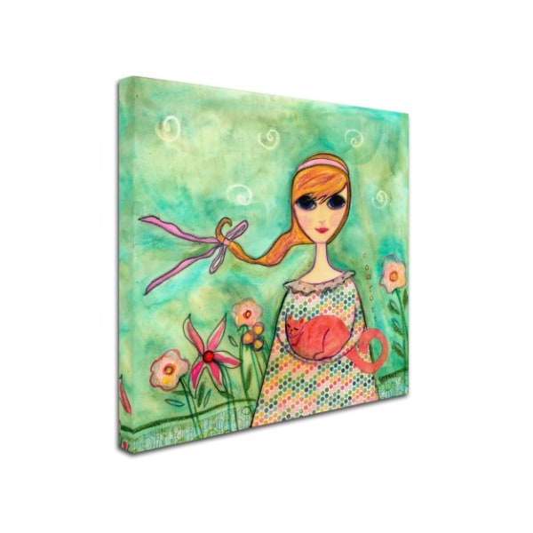 Wyanne 'Big Eyed Girl Comfort' Canvas Art,24x24